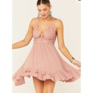 Free People One Adella Slip Dress Size Small New With Tags! Rose color